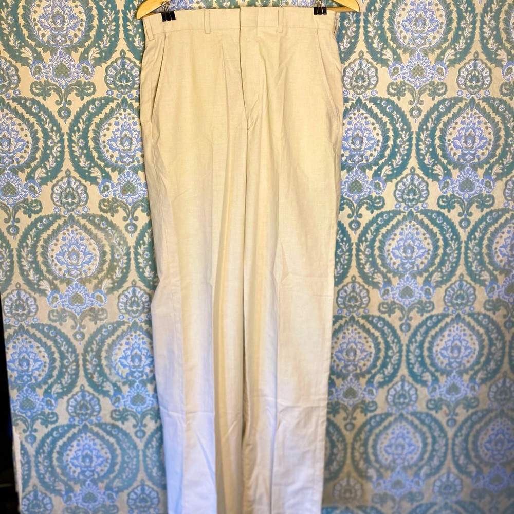 Men’s Straight Cut Linen Dress Slacks